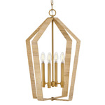 Sammi Chandelier - Lacquered Brass / Natural