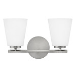 Bri Bathroom Vanity Light - Brushed Nickel / Opal