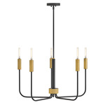 Austen Chandelier - Black / Brass