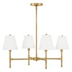 Beale Chandelier - Lacquered Brass / White