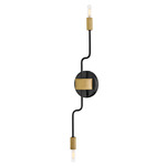 Austen Wall Sconce - Black / Brass