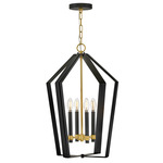 Sammi Chandelier - Lacquered Brass / Black