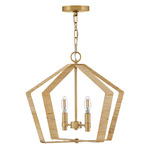 Sammi Pendant - Lacquered Brass / Natural