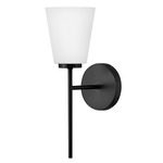 Bri Wall Sconce - Black / Opal