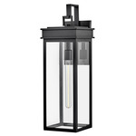 Cole Outdoor Wall Light - Black / Clear