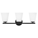 Bri Bathroom Vanity Light - Black / Opal