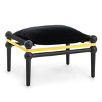 Twain Foot Stool - Black / Black Seat / Yellow Belt