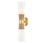 Mica Wall Sconce - Aged Brass / Opal Shiny