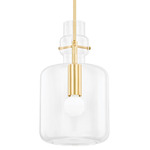 Lumi Pendant - Aged Brass / Clear