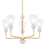 Doreen Chandelier - Aged Brass / Cloud