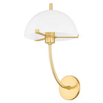 Atala Wall Light - Aged Brass / Cloud