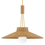 Laudine Pendant - Aged Brass / Natural