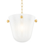 Rima Pendant - Aged Brass / Cloud