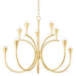 Aviana Chandelier - Aged Brass
