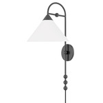 Sang Plug-In Wall Sconce - Old Bronze / White