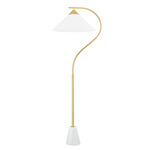 Bianca Floor Lamp - Aged Brass / White / White