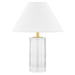 Mandy Table Lamp - Aged Brass / Clear / White