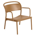Linear Steel Lounge Armchair - Burnt Orange