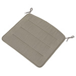 Linear Steel Lounge Armchair Seat Pad - Light Grey