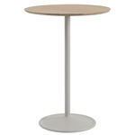 Soft Round Cafe Table - Oak + Grey