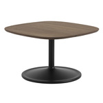 Soft Square Coffee Table - Dark Oak + Black