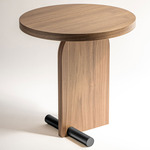 Nova 1 Side Table - Black / Walnut