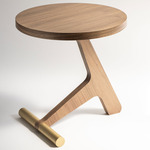 Puntero Side Table - Brass / Walnut