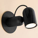 Onfa Wall Light - Black Stained Ash / Graphite Steel