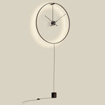 Ombra Plug In Wall Clock - Black