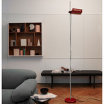 Colombo Floor Lamp - Chrome / Scarlet Red