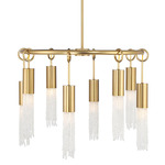 Chelsea Chandelier - Warm Brass / Clear