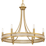 Camden Chandelier - Warm Brass / Natural