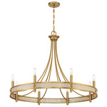 Camden Chandelier - Warm Brass / Natural