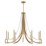 Helen Chandelier - Warm Brass / Frosted