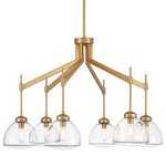 Corbin Chandelier - Warm Brass / Clear