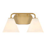 Blair Bathroom Vanity Light - Warm Brass / White Strie
