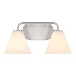 Blair Bathroom Vanity Light - Satin Nickel / White Strie