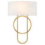 Tempe Wall Light - Warm Brass / White Linen