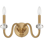 Bergdorf Wall Sconce - Warm Brass / Clear