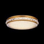 Kristally Color-Select Semi Flush Ceiling Light - Aged Brass / Radiance Crystal