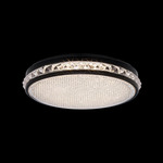 Kristally Color-Select Semi Flush Ceiling Light - Black / Radiance Crystal