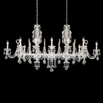 Sterling Linear Chandelier - Polished Silver / Heritage Crystal