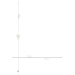 Suspenders 2-Bar Wall / Ceiling Light with Mezzaluna - Satin White / Clear