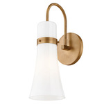 Maple Wall Light - Patina Brass / Opal