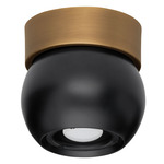 Odin Wall/ Ceiling Light - Patina Brass / Black