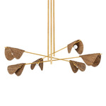 Barnaby Chandelier - Vintage Gold Leaf / Natural