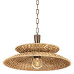Landry Pendant - Bronze Leaf / Natural