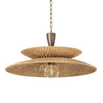 Landry Pendant - Bronze Leaf / Natural