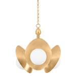 Olson Chandelier - Vintage Gold Leaf / Opal