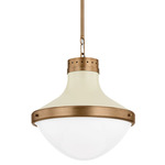 Maxton Pendant - Patina Brass / Opal